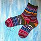 Knitted socks striped rainbow warm woolen thin socks. Socks. knitsockswool. Online shopping on My Livemaster.  Фото №2