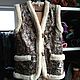 Women's fur vests.Sheepskin.44,46,48, Vests, Moscow,  Фото №1