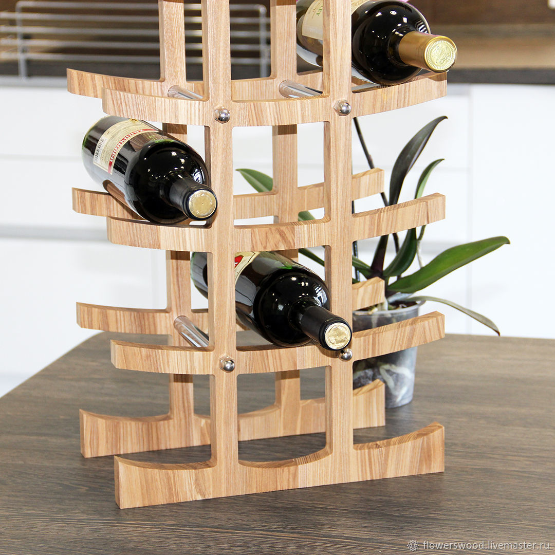 Тумба для бутылок вина из дерева