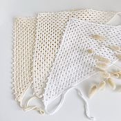 Аксессуары handmade. Livemaster - original item Kerchief bandana knitted from cotton. Handmade.