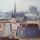 Painting pastel watercolor Paris Roof (grey beige brown). Pictures. Pastelena. Online shopping on My Livemaster.  Фото №2