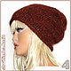 Шапка "MELODY" АНГОРА № 1, 2, 3 , 4, 5 т зел, черн,  терак. Шапки. Ирина(shvilinka.knit). Интернет-магазин Ярмарка Мастеров.  Фото №2
