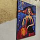 Vertical painting 50 by 70 cm witch painting blue red painting. Pictures. paintmart (oikos). My Livemaster. Фото №5