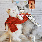 Куклы и игрушки handmade. Livemaster - original item Lemurr    Knitted cats love. Handmade.