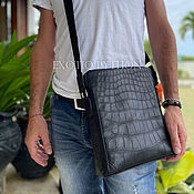 Сумки и аксессуары handmade. Livemaster - original item Men`s bag made of crocodile skin. Handmade.