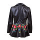 Women's leather jacket 'Floral embroidery'. Outerwear Jackets. Pelle Volare. My Livemaster. Фото №4