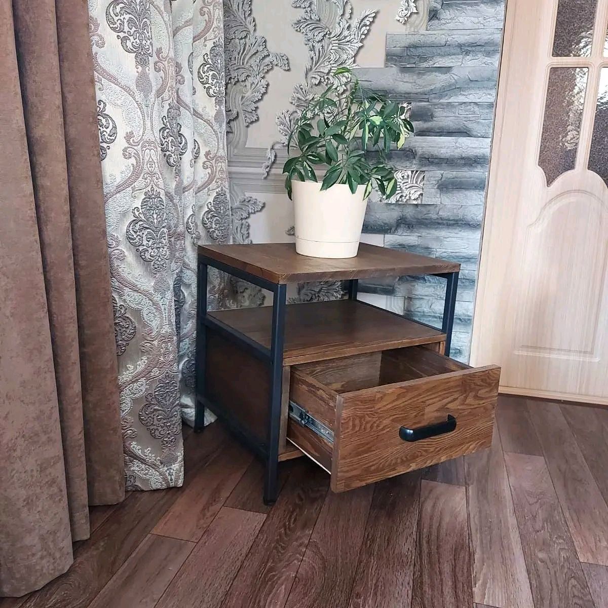 Прикроватная тумбочка лофт – заказать на Ярмарке Мастеров – PI4GWRU ...