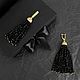 Evening Black and Gold Bead Tassel Earrings. Tassel earrings. Only_you_byElena. Online shopping on My Livemaster.  Фото №2