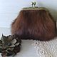 Mini cosmetic bag, purse mink fur with clasp. Classic Bag. Comfortable gifts. Online shopping on My Livemaster.  Фото №2