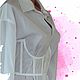 Transparent milk-colored mesh bodice, corset top. Corsets. silk fairy tale. My Livemaster. Фото №4