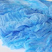 Tunic-shawl beach silk color denim lime