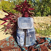 Сумки и аксессуары handmade. Livemaster - original item Archer denim backpack. Handmade.