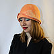 Felted hat Peach, Hats1, Verhneuralsk,  Фото №1