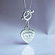 Колье кулон сердце с розовой эмалью. Колье. *JewelErza *. Интернет-магазин Ярмарка Мастеров.  Фото №2