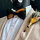 Set: bow tie and handmade boutonniere. Butterflies. GooseTie. Bow tie feathers. Online shopping on My Livemaster.  Фото №2