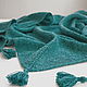 Blue shawl shawl turquoise bactus kerchief delicate 'Amazonite', Shawls1, Saratov,  Фото №1