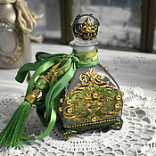 Для дома и интерьера handmade. Livemaster - original item Bottle for perfume, oils GREEN 1. Handmade.