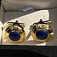 Lapis lazuli cufflinks, gold plating, Europe. Vintage cufflinks. Dutch West - Indian Company. Online shopping on My Livemaster.  Фото №2