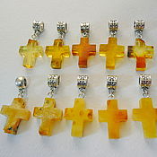 Украшения handmade. Livemaster - original item Natural amber crosses R-610. Handmade.