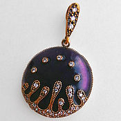 Украшения handmade. Livemaster - original item Starry Night pendant with enamel. Handmade.