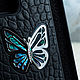 Euphoria HM Butterfly miniCROC - кожаный чехол iPhone перламутр. Чехол. Euphoria HM. Ярмарка Мастеров.  Фото №4