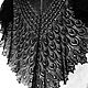 Black Night Shawl knitted openwork large down. Shawls. Lace Shawl by Olga. My Livemaster. Фото №4