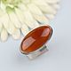Ring with carnelian. Silver, Rings, Moscow,  Фото №1
