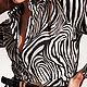 Шёлк Roberto Cavalli с принтом зебры. Ткани. Mariteks  Итальянские  ткани. Интернет-магазин Ярмарка Мастеров.  Фото №2