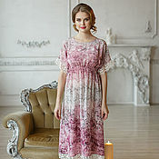 Одежда handmade. Livemaster - original item "Inspiration" dress made of natural silk with lace. Handmade.