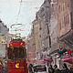 Order a red tram. Oil painting. StudioMoments. Livemaster. . Pictures Фото №3
