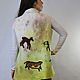 Felted vest ' Cave drawings'. Vests. silk wool. My Livemaster. Фото №5