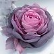 FABRIC FLOWERS. Chiffon rose brooch ' Pink radiance'. Brooches. fioridellavita. My Livemaster. Фото №5