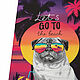 Toalla de baño de gofres o Pug de playa. Towels. Knitted cozy. My Livemaster. Фото №8
