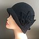 Hat 'Petals' black with embroidery. Hats1. Elenbeis. Online shopping on My Livemaster.  Фото №2