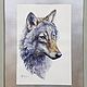 Заказать "WOLF". Художник Ксения Погуляй. Ярмарка Мастеров. . Картины Фото №3