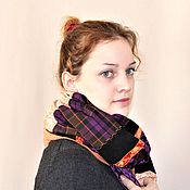 Аксессуары handmade. Livemaster - original item Boho-style snood scarf. Double-sided, handmade snood.. Handmade.