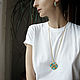 Винтаж: Ожерелье позолота винтаж 1928 Jewelry Символ лета бирюзовый цвет. Колье винтажные. Винтажные сокровища. Интернет-магазин Ярмарка Мастеров.  Фото №2