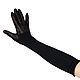 Size 7.5.Demi-season long gloves made of natural black leather and tights. Vintage gloves. Butichok from N.. Online shopping on My Livemaster.  Фото №2
