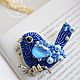 Blue Bird brooch 'Bird of Happiness'. Brooches. kotiki-elegancy-ruchnoj-raboty. Online shopping on My Livemaster.  Фото №2