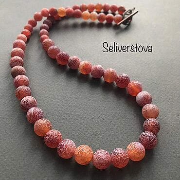 Украшения ручной работы. Ярмарка Мастеров - ручная работа Бусы из агата. Handmade.