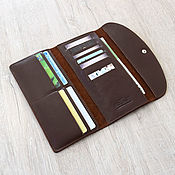 Сумки и аксессуары handmade. Livemaster - original item Trifon wallet in genuine leather (brown) / Gift box. Handmade.