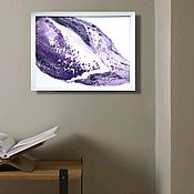Интерьерная картина жидким акрилом, флюид-арт. Холст, 35 см