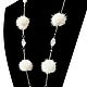 Necklace-beads made of white mink with quartz. Necklace. fur-bijou. Online shopping on My Livemaster.  Фото №2