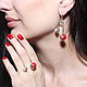 Modern jewelry set with corals made of 925 Sterling silver DD0096, Jewelry Sets, Yerevan,  Фото №1
