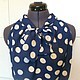 Blouse with bow, blue large polka dots, Folk dresses, Moscow,  Фото №1