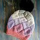 Knitted hat ' pastel Patchwork'. Caps. The heat of my hands. Online shopping on My Livemaster.  Фото №2