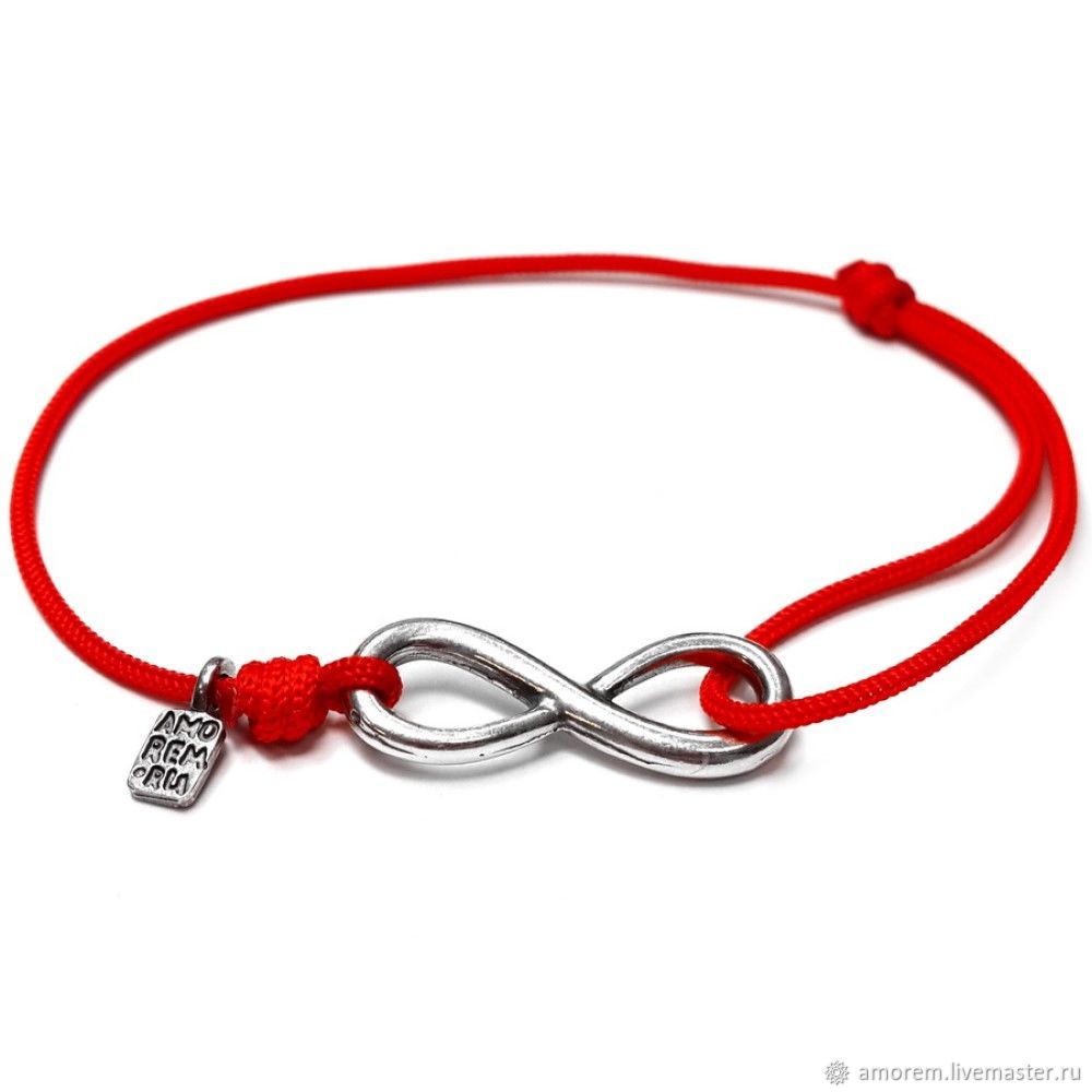 Infinity Bracelet, 925 silver, Bracelet thread, Moscow,  Фото №1