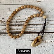 Фен-шуй и эзотерика handmade. Livemaster - original item Juniper Rosary with Algiz Rune (33 beads). Handmade.