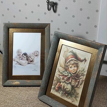 Сувениры и подарки ручной работы. Ярмарка Мастеров - ручная работа Фоторамка в стиле винтаж  для фото 10*15. Handmade.