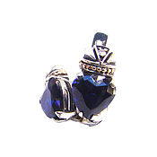 Украшения handmade. Livemaster - original item Earrings classic: Silver with sapphire. Handmade.